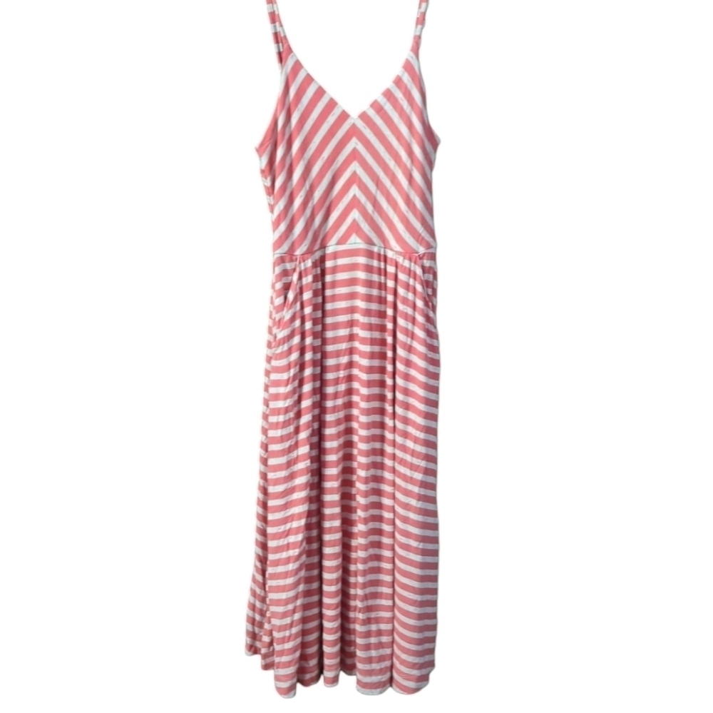 Cynthia Rowley Womens‎ Midi Dress Chevron Striped Flowy Stretchy Casual Medium